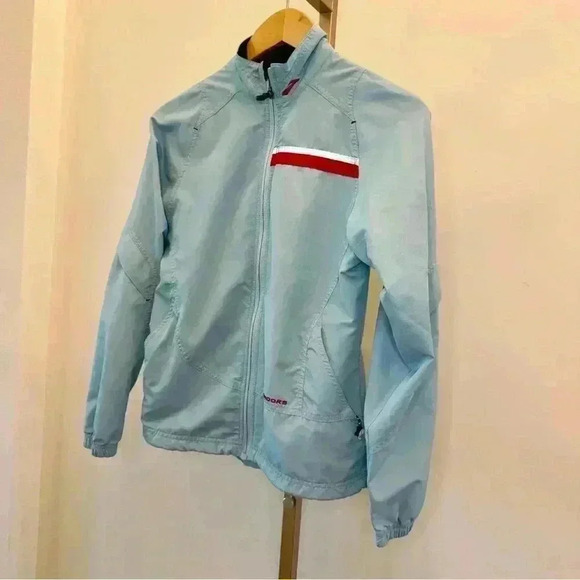 Brooks Women's Blue Running Jacket Size S Lightweight Reflective - Picture 9 of 10